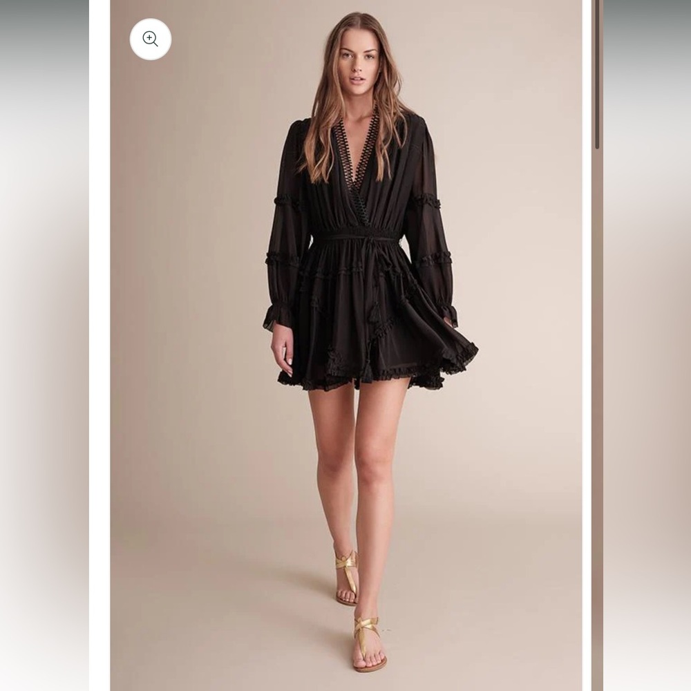 Haute hippie mini black dress size small